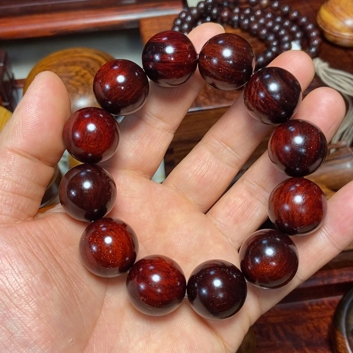 檀香紫檀（小叶紫檀）金星20手串