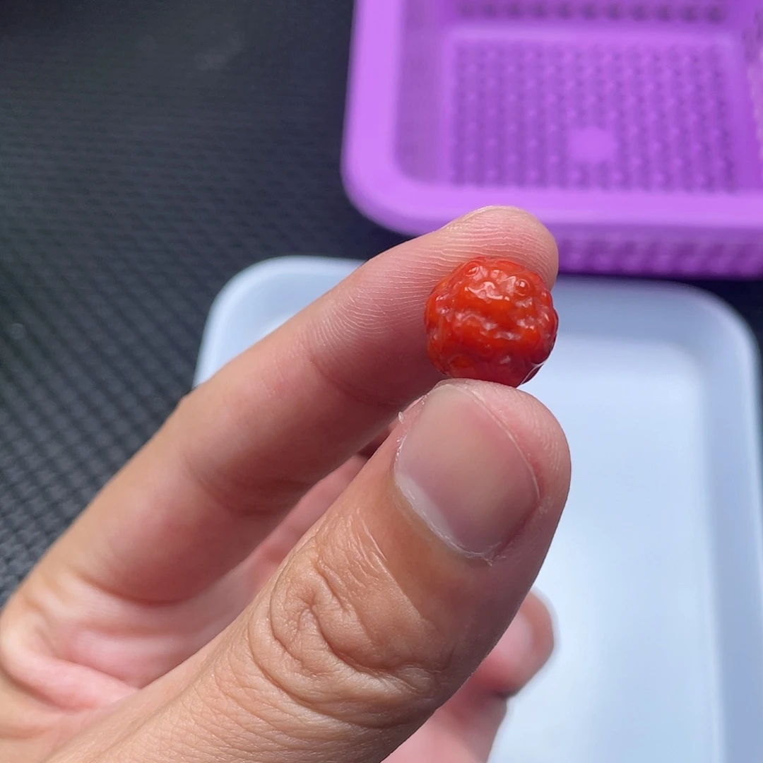 南红玛瑙2号 13mm柿子红貔貅一颗未镶嵌