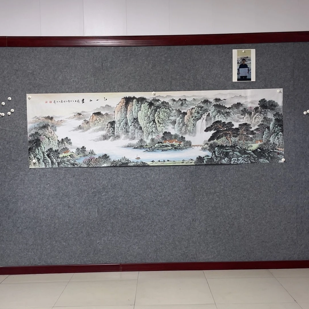 国画八尺对开238.69画芯 捡漏 孙兆义老师