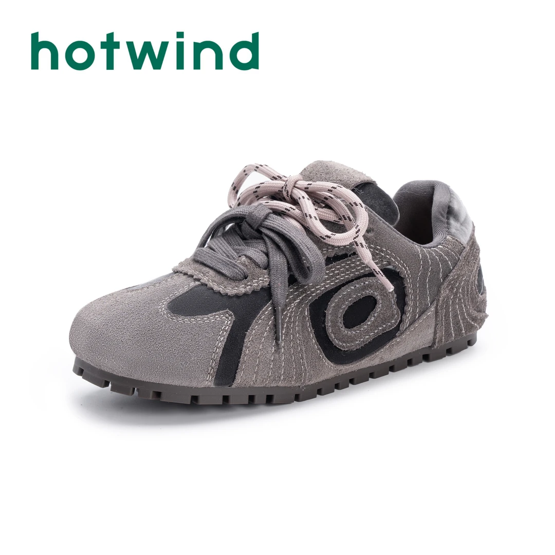 Hotwind/热风2025秋季新款百搭复古风女鞋软底轻便时尚休闲鞋
