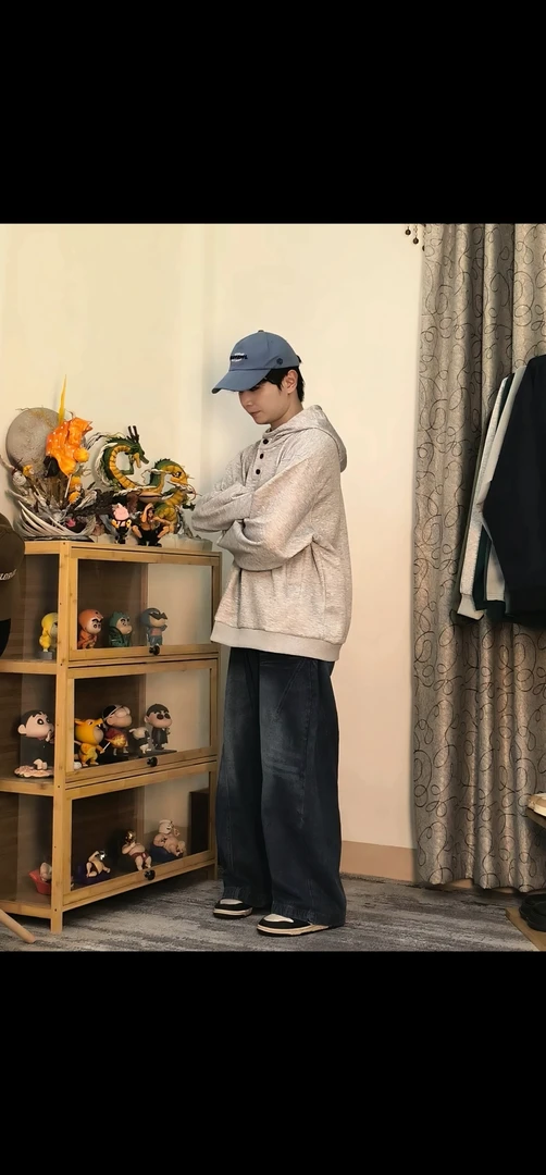 港风卫衣加绒连帽短袖男款夏季新款半袖上衣青少年休闲宽松T恤