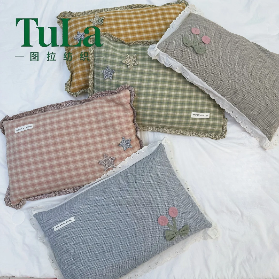 TuLa（曼莎格）A类双层纱单人新生儿荞麦枕头一只透气幼儿园婴幼儿