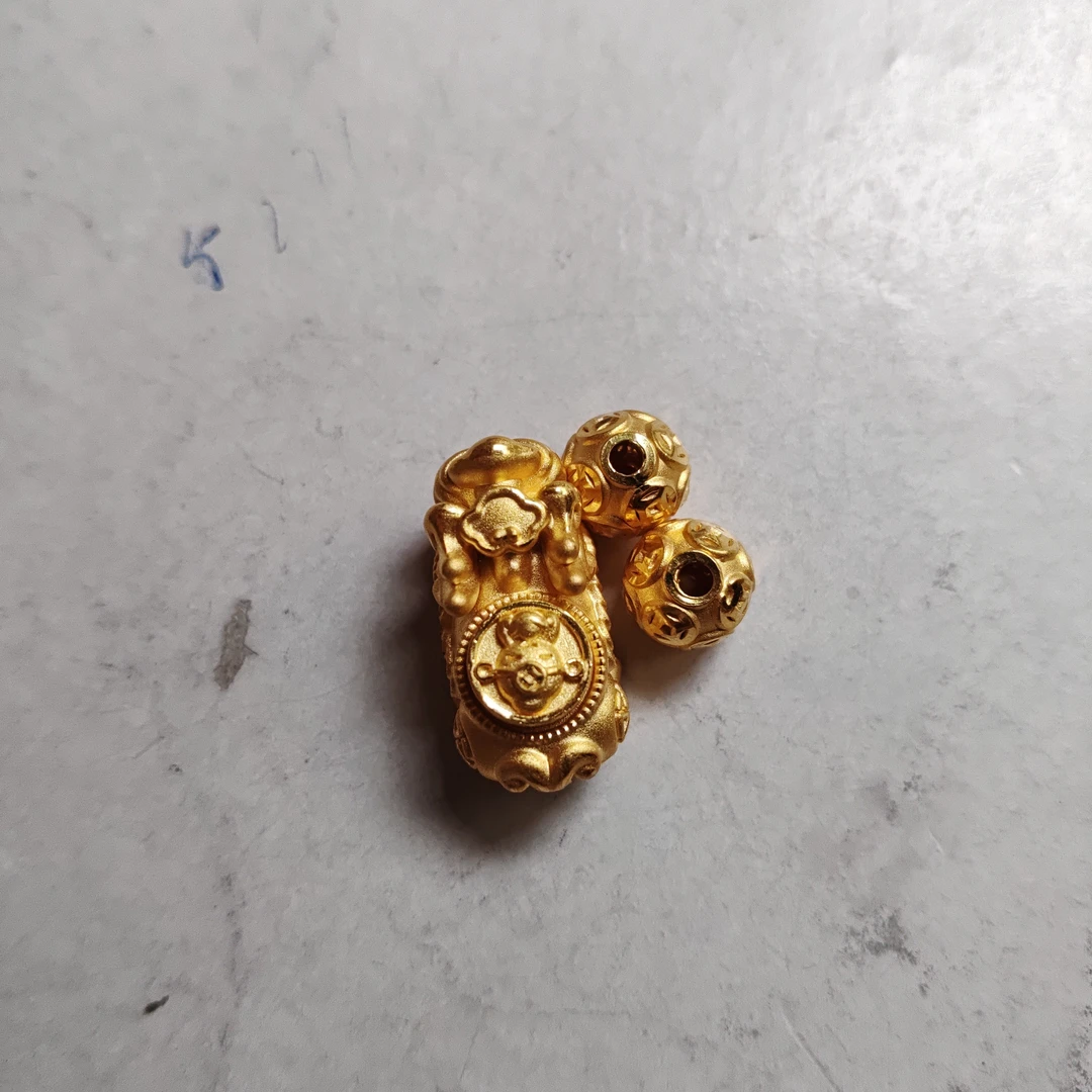 金元宝足金999貔貅珠子首饰