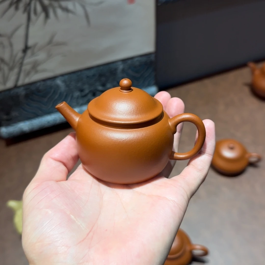 R***r紫砂公道杯发祥笠帽 生砂生料 朱泥 120cc