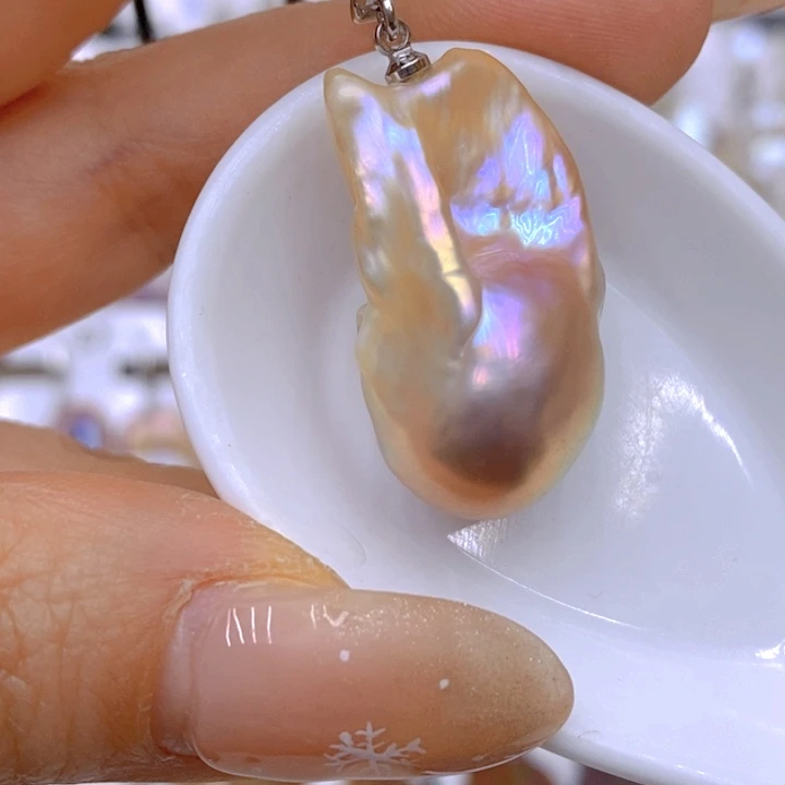 未镶嵌淡水珍珠吊坠(赠链)