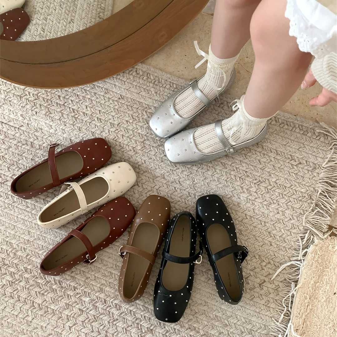 满天星~法式复古百搭一字扣带玛丽珍鞋女温柔风晚晚鞋芭蕾舞单鞋