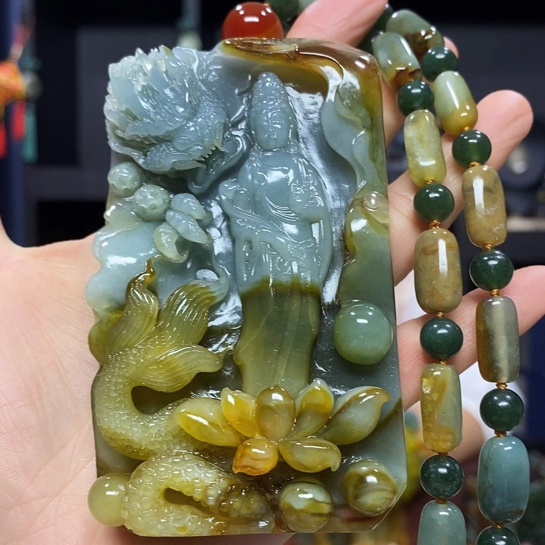 未镶嵌岫玉挂件吊坠