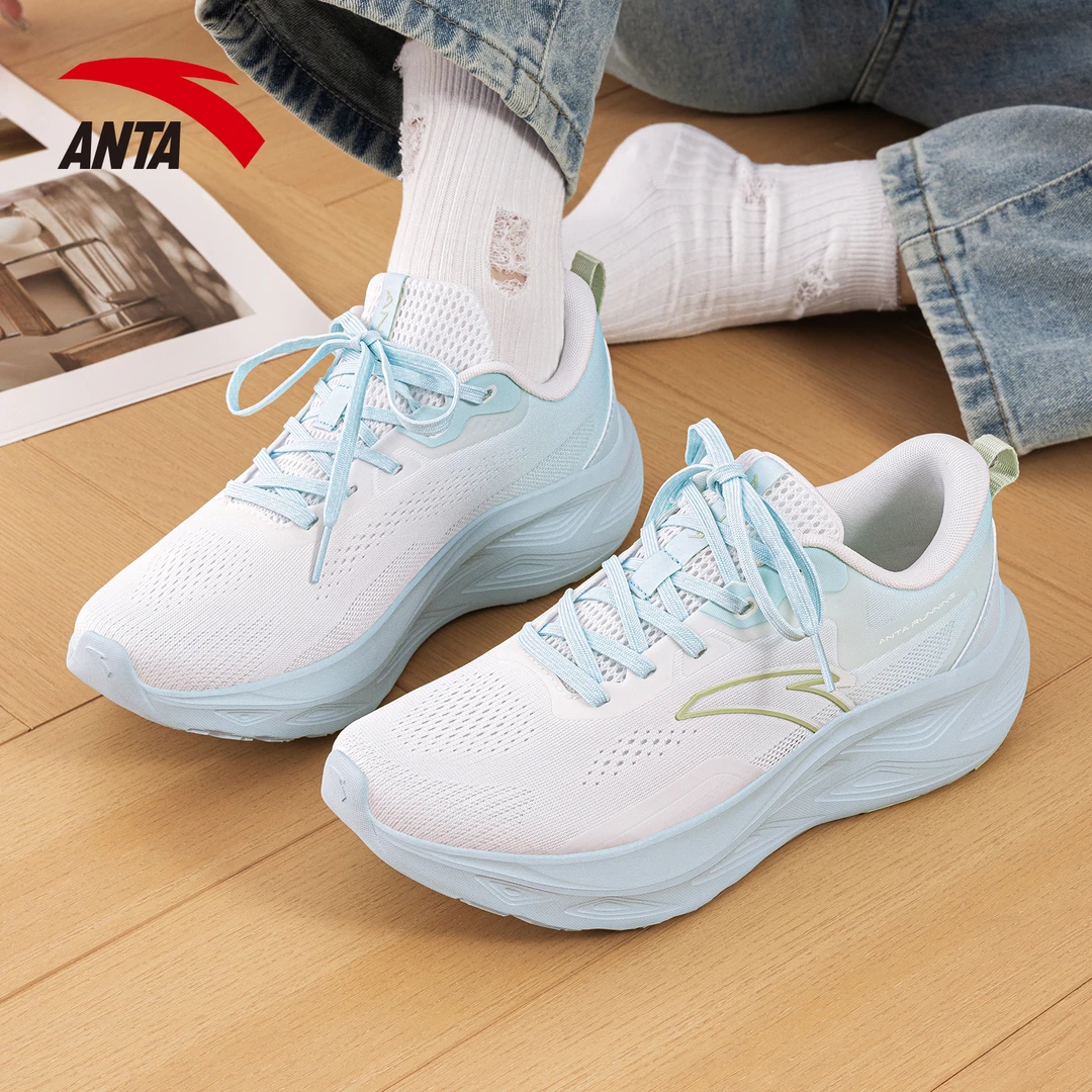 安踏女鞋逸尘减震跑步鞋运动鞋冬季新款轻便网面防滑舒适透气学生