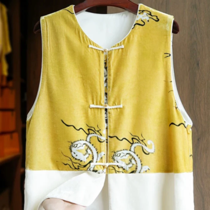 南油朱朱 真丝丝绒马甲489