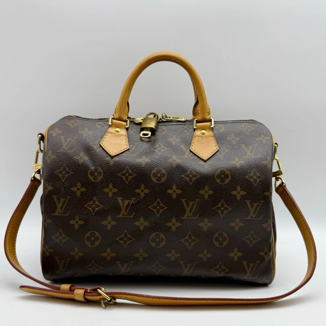 95新 LouisVuitton/路易威登 老花speedy30波士顿款手提包56719