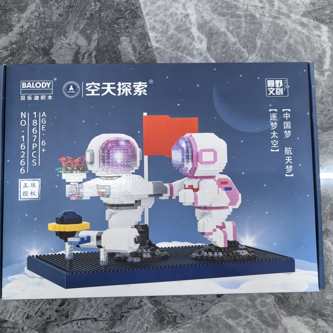 潮玩品积木航天积木逐梦太空积木摆件