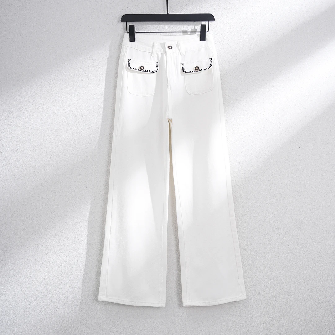 【春季新款】复古小众时尚气质百搭潮流直筒牛仔裤CC5639  裤长100