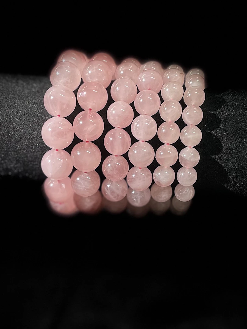 FS4马粉西柚粉晶天然粉水单圈手串多样性发其一