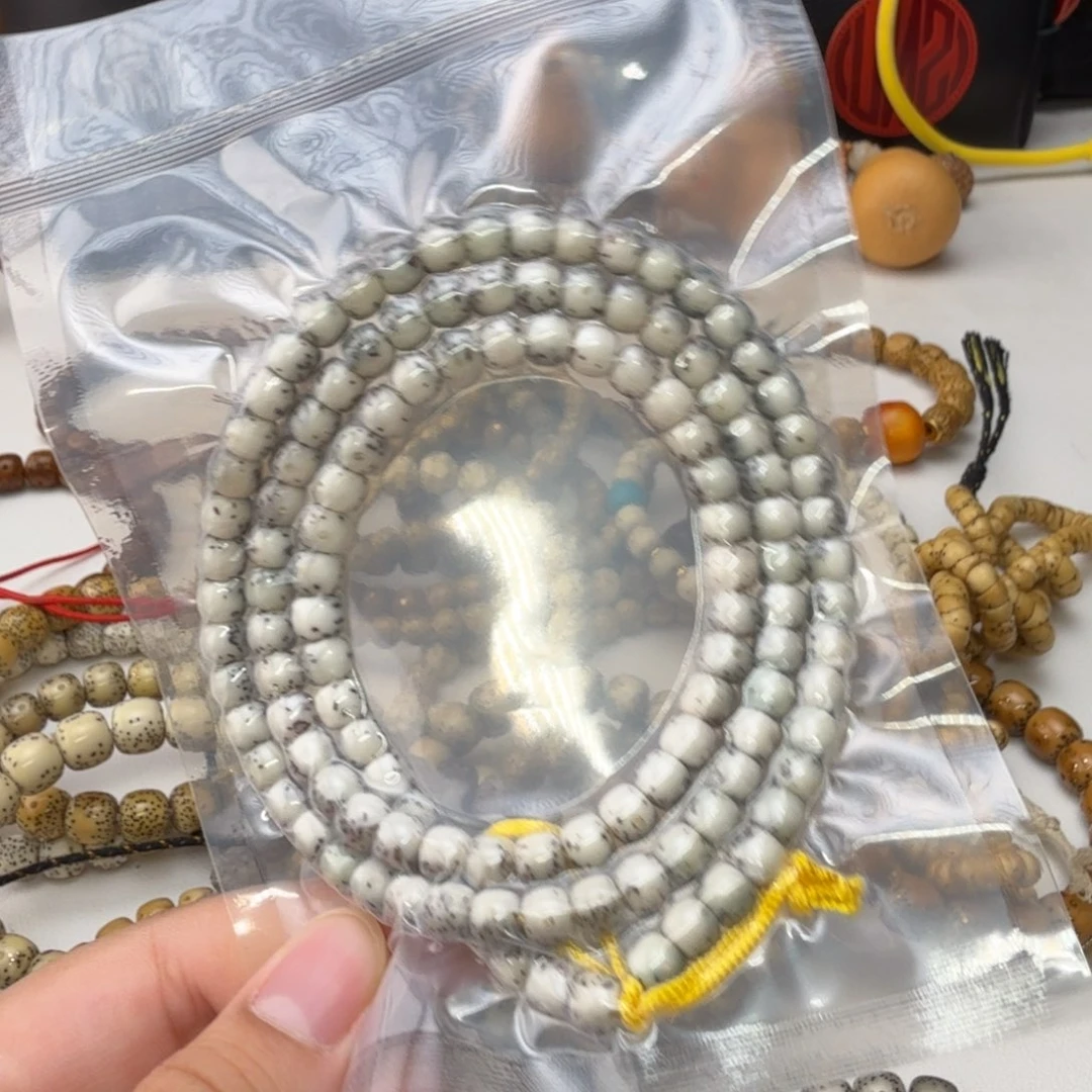 星月菩提手串6 石玉大留白108福利