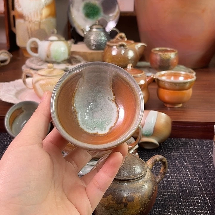 柴烧中白泥主人杯