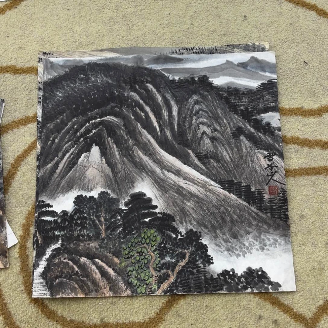 国画雪谷山人作品刘