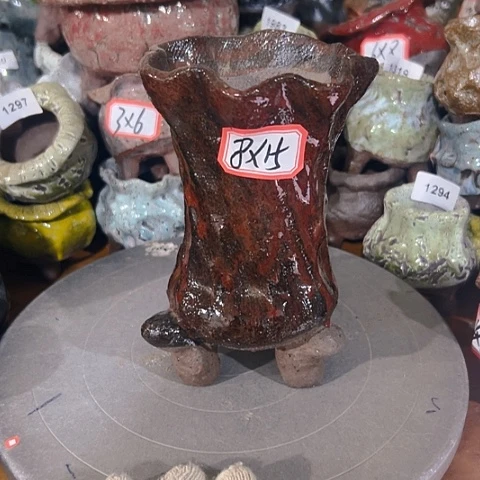 粗陶花盆手工花盆制作