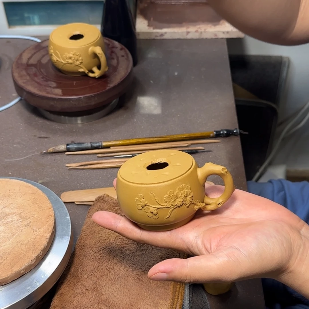 茶盏朱泥樱花主人杯