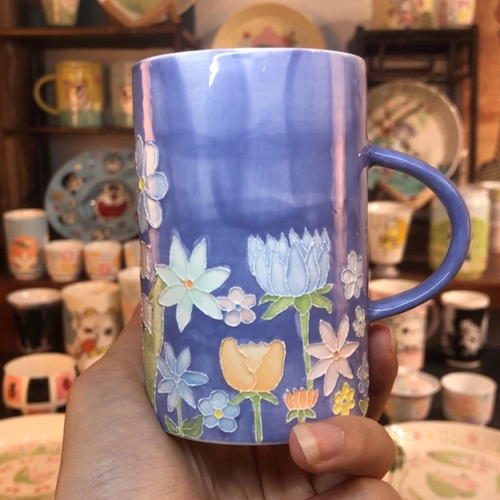 浔也手作立体釉陶瓷杯瑕疵不退不换