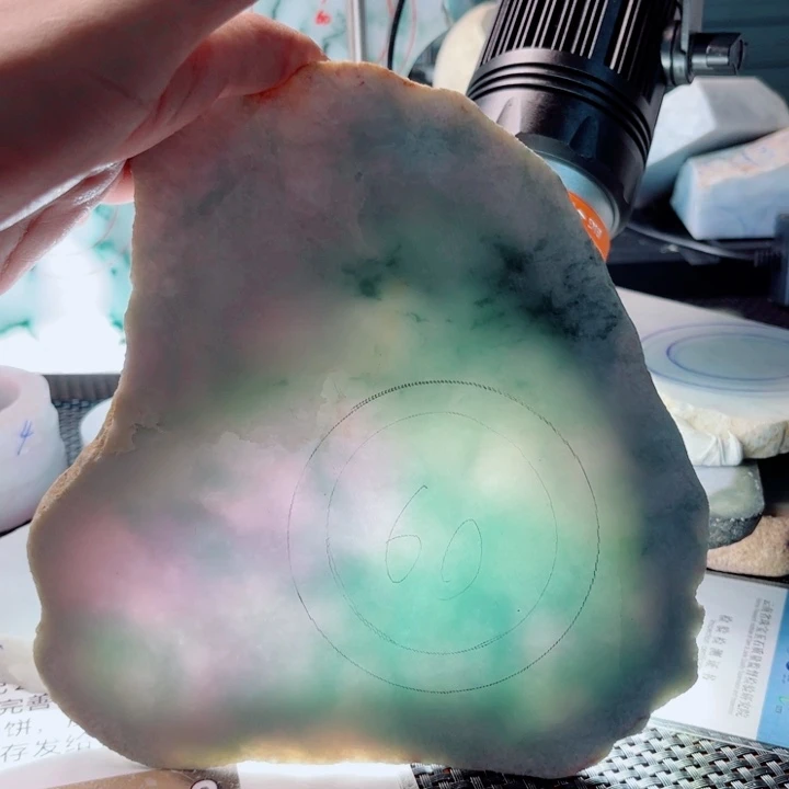 L***辉定制翡翠定制翡翠板料未镶嵌