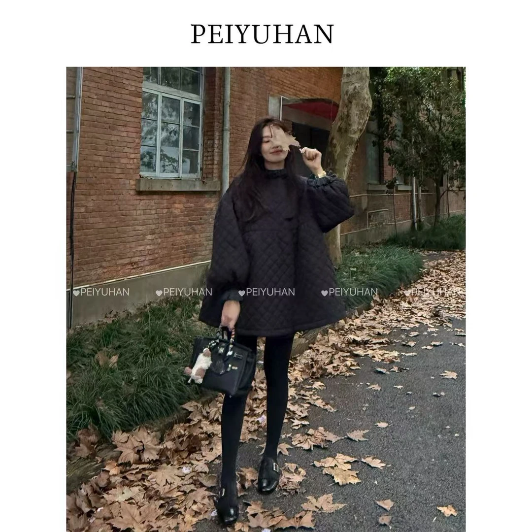 PEIERNA佩佩WA【在逃公主】菱格棉服外套 Y14149 6106207百搭时尚