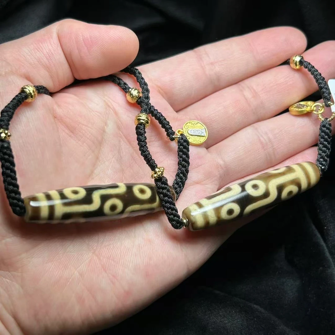 【曹美丽精选】H38108-玛瑙DIY脖挂（九眼）-多样性发其一-58*12mm