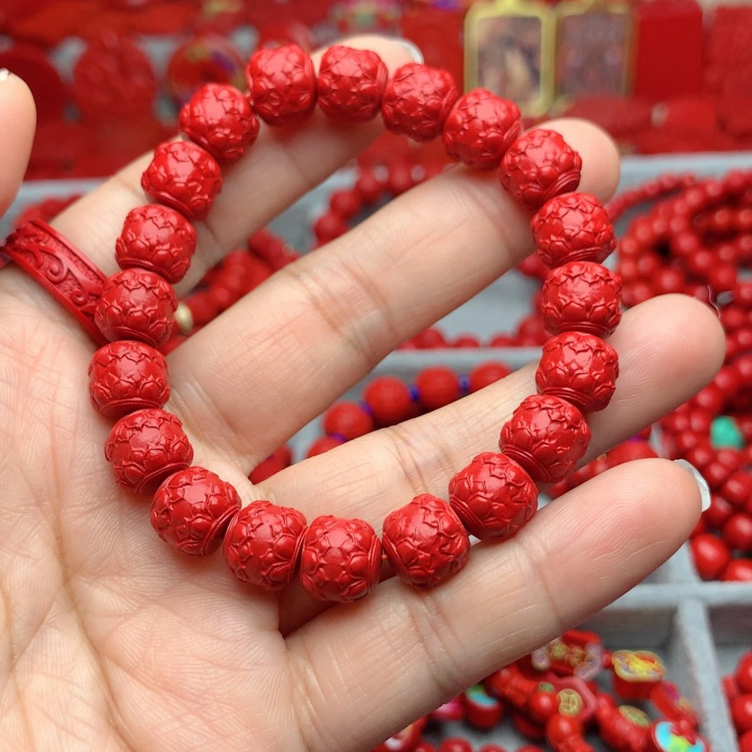 天然辰砂工艺品朱砂手串