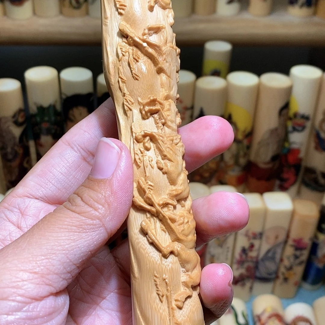 香榧木咪*虫实心竹手啊件