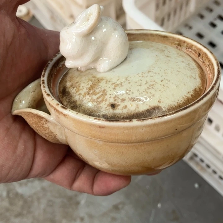 柴烧杯子与宝瓶大放漏