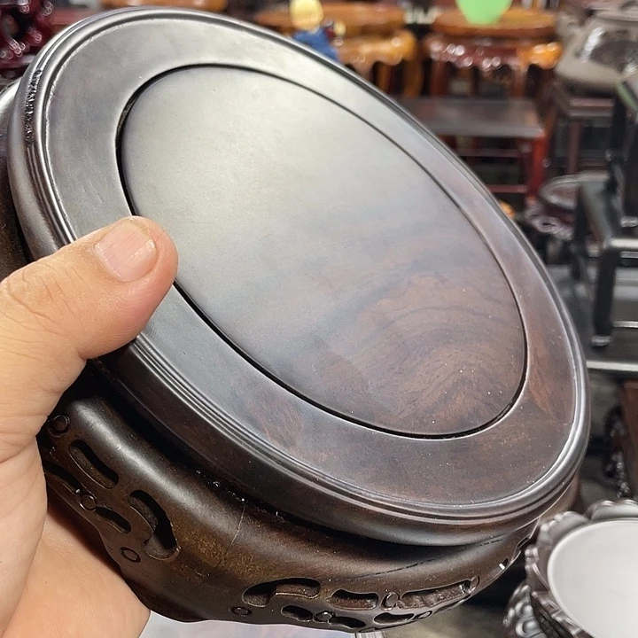 手工艺品琉璃红木底座工艺品17.5