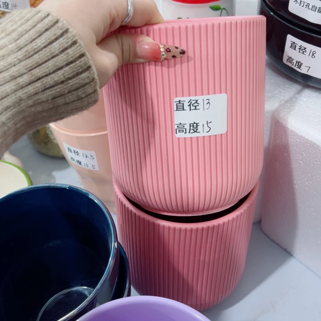 有孔，陶瓷花盆满10米包邮发货