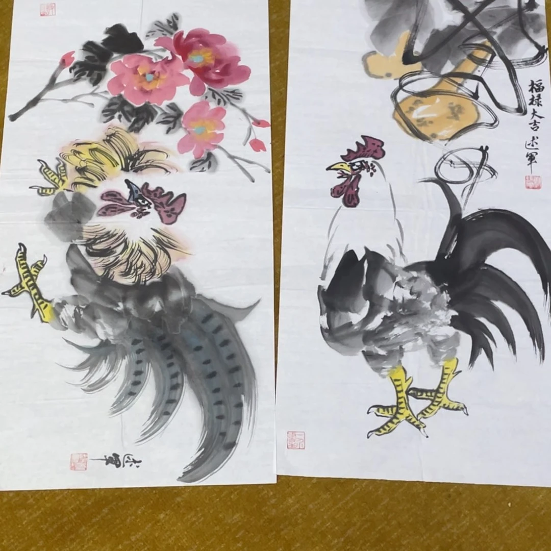 国画绘画作品述军老师666