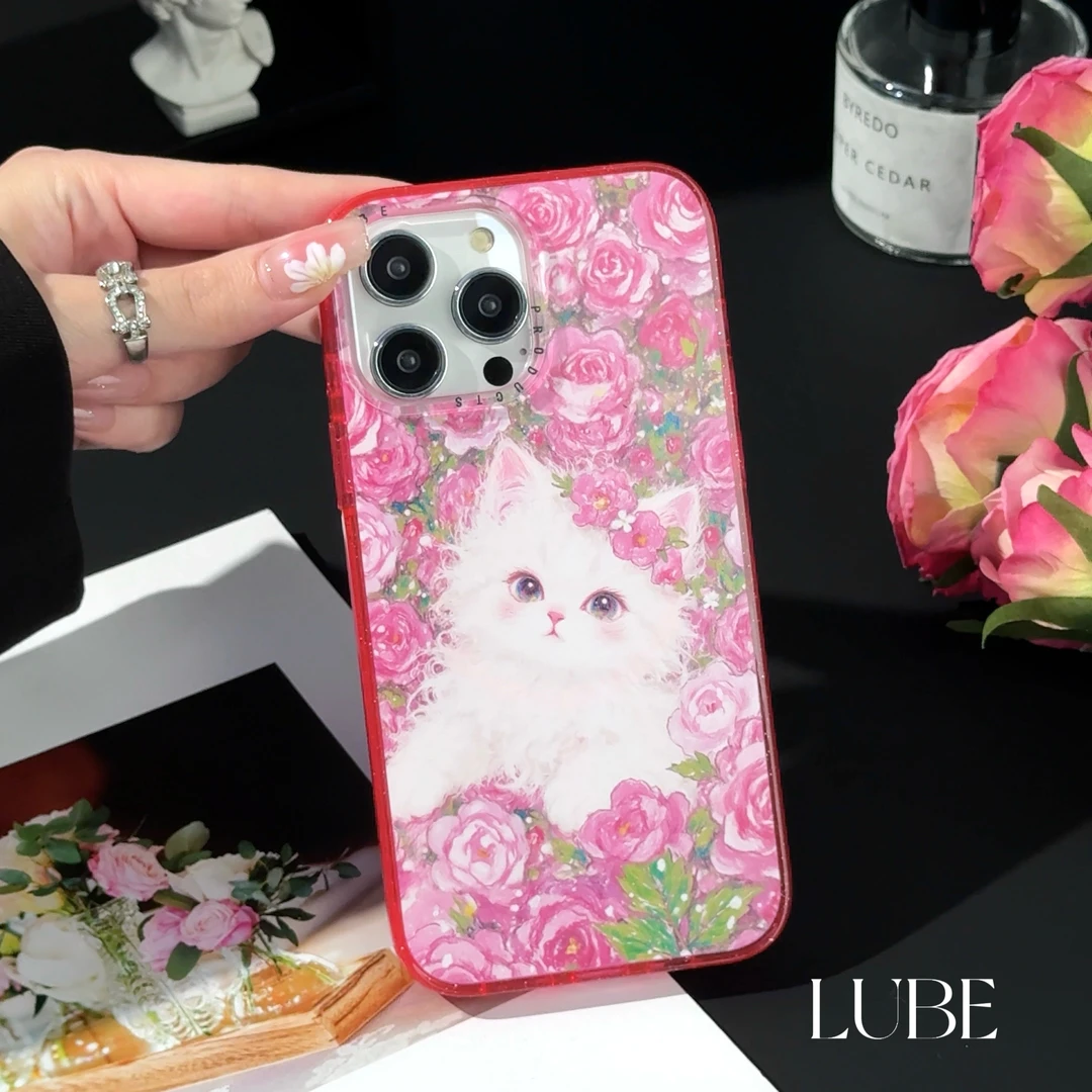 【秘密花园】高定套啤闪粉磁吸壳适用于iPhone16promax/15/14