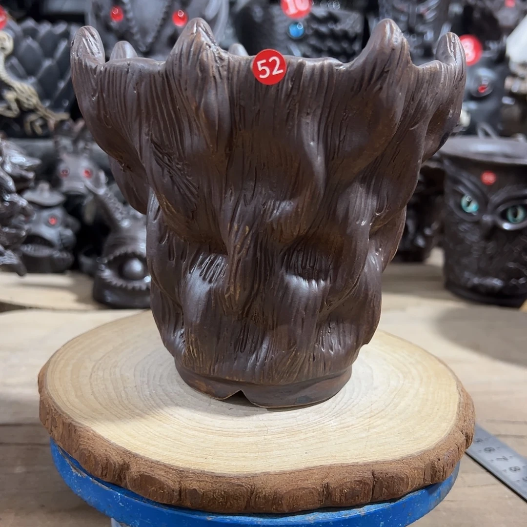 52号，手捏手刻，内口12.5外高14