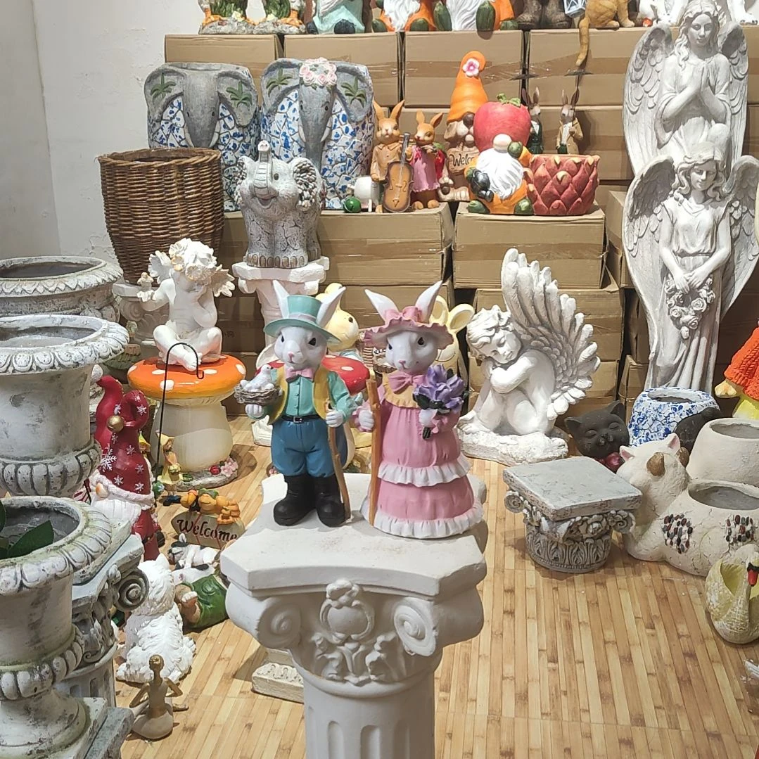 合成树脂树脂树脂情侣兔子一对