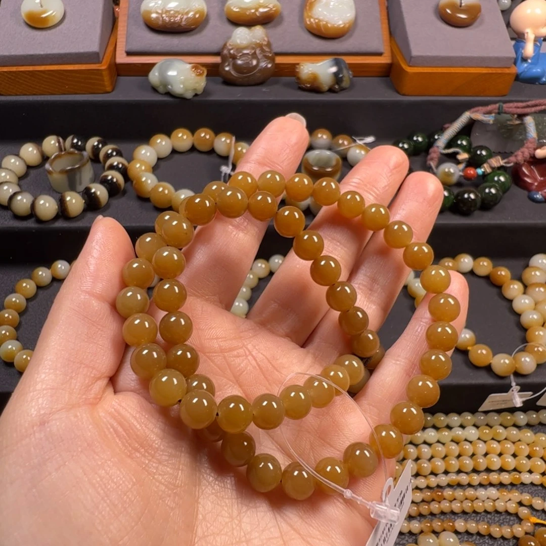 和田玉未镶嵌手链卡8