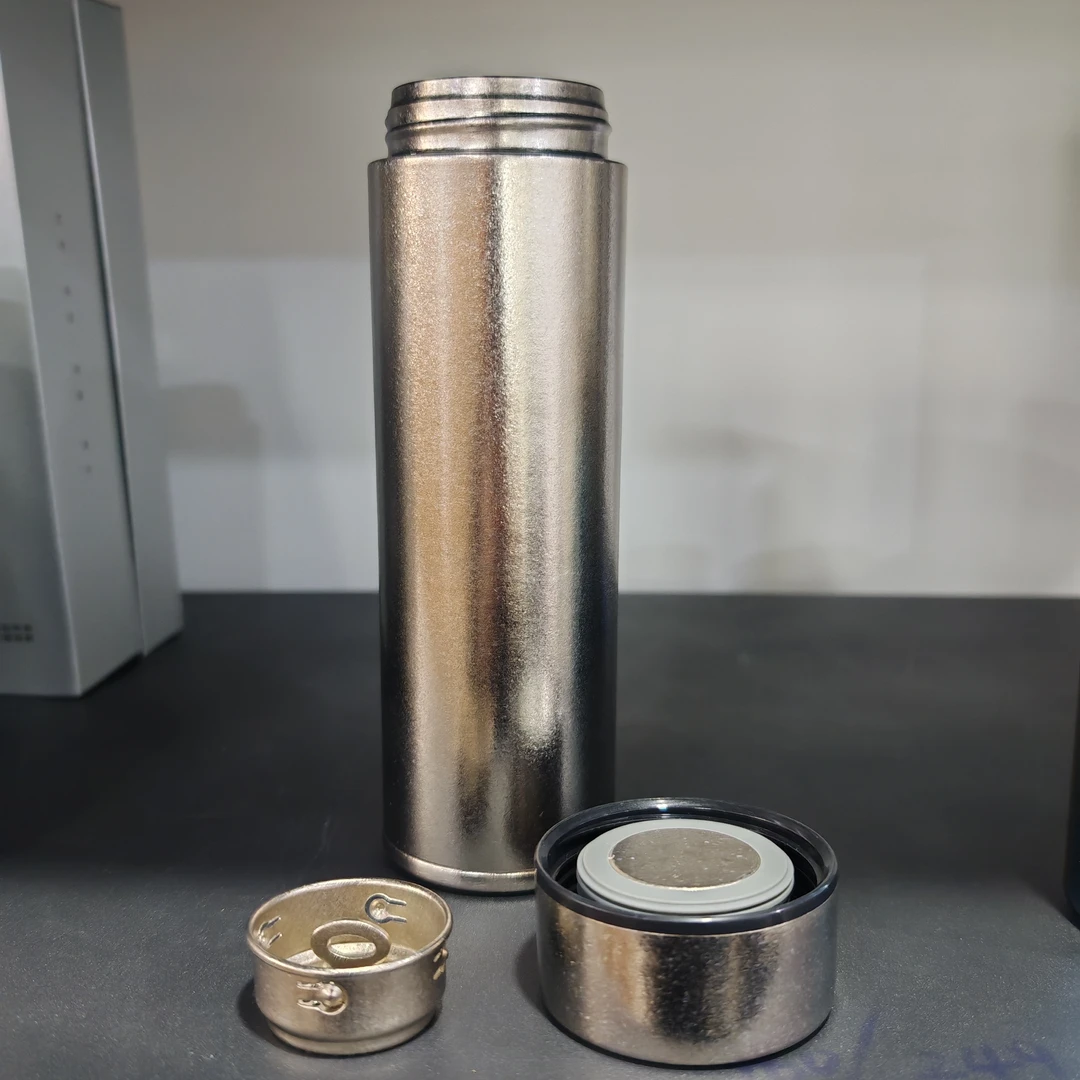 纯钛双层保温杯直杯500ml带茶隔
