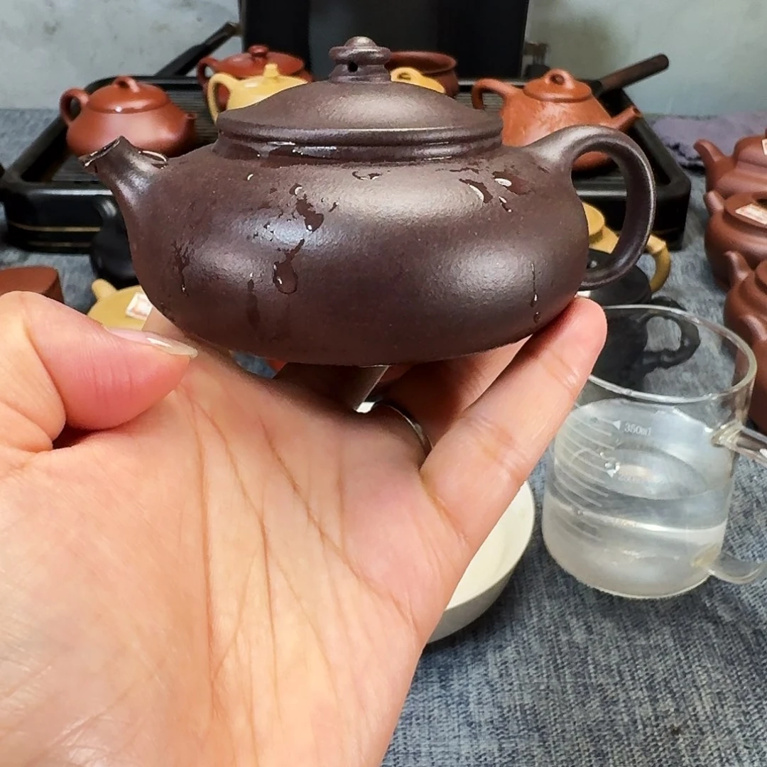 茶壶紫砂全手工紫砂壶寒江