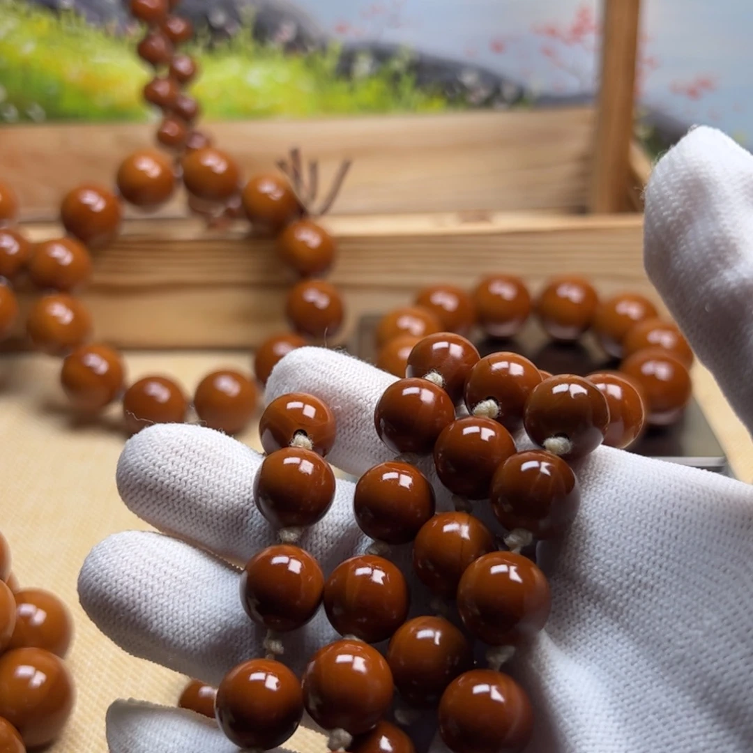 手串/手链橄榄核一***亮1.3正圆脖挂