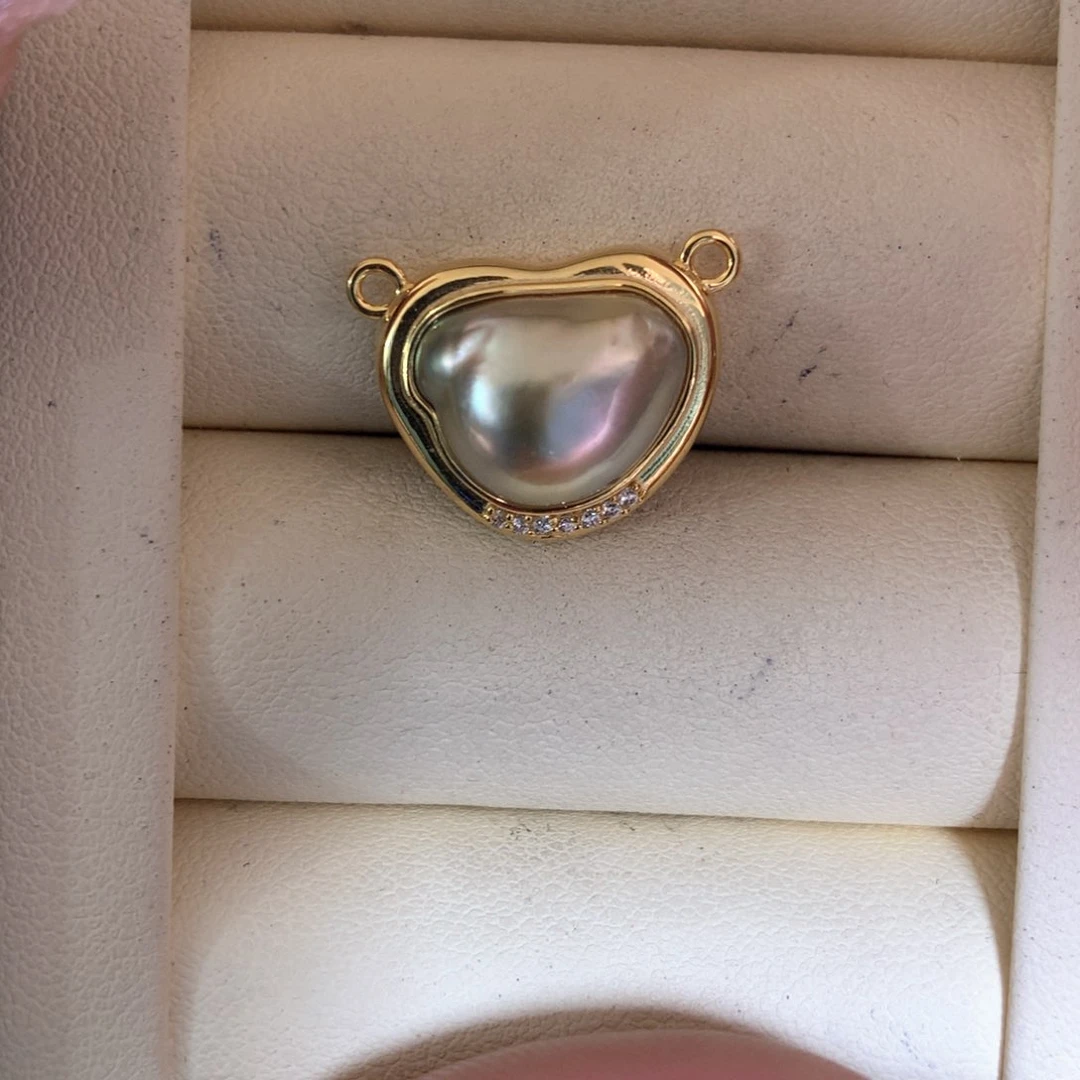 海水珍珠银S925镶嵌颈饰