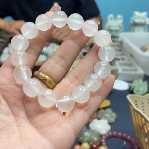 合金石英质玉（黄龙玉）手链