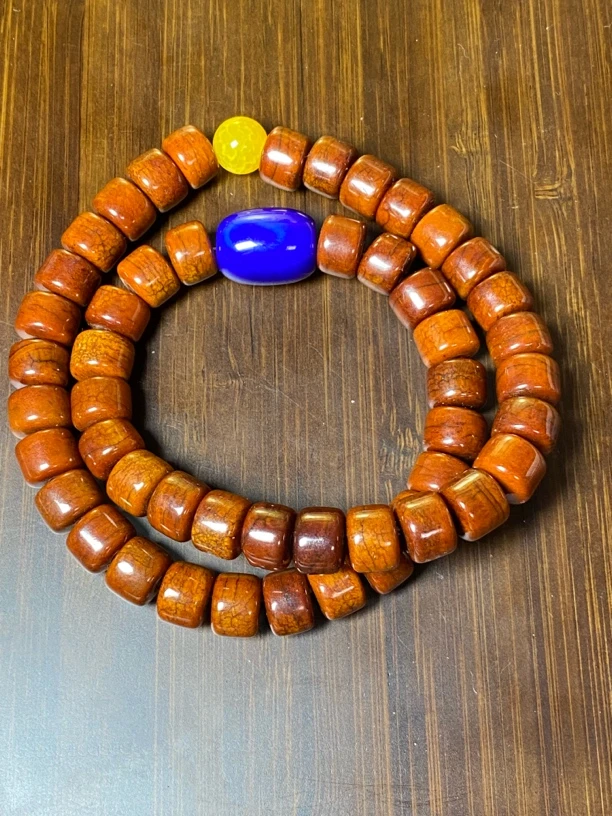 非金属珐琅手链 藏式经典两圈手串手工串珠饰品复古民族风配饰