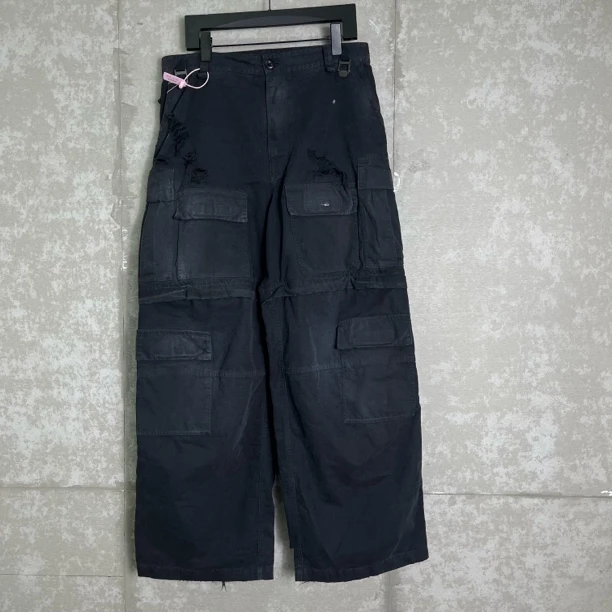 未使用 Balenciaga/巴黎世家 48*1/多口袋直筒牛仔裤/11123