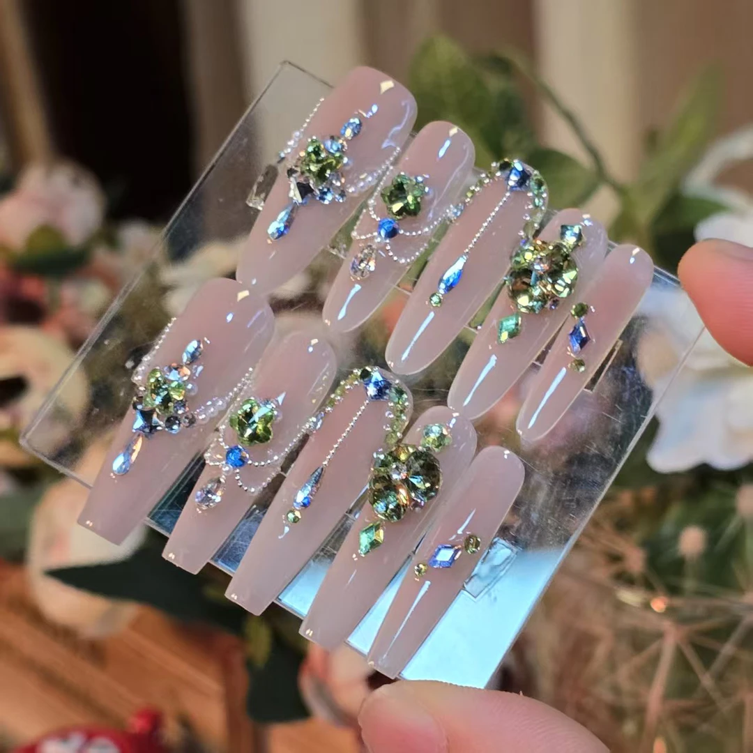 狮子座丶进口月光(施华洛)丶手工穿戴甲