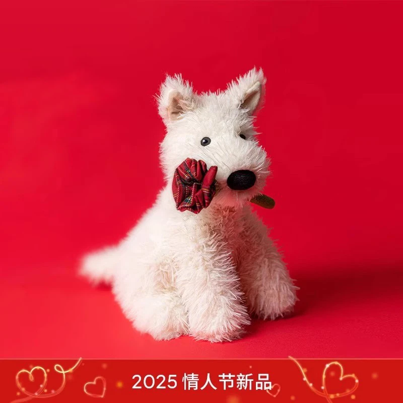 英国正版Jelly告白玫瑰花西高地毛绒玩偶公仔安抚玩具情人节礼物