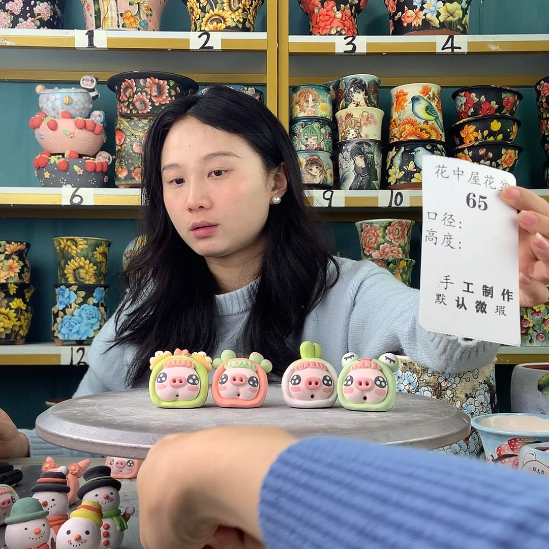 喜****陶景德镇手工花盆65