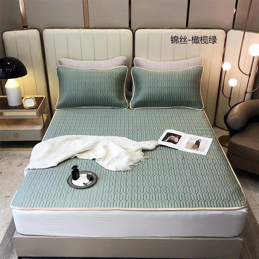 A类母婴级锦丝乳胶凉席三件套 可机洗水洗空调软席