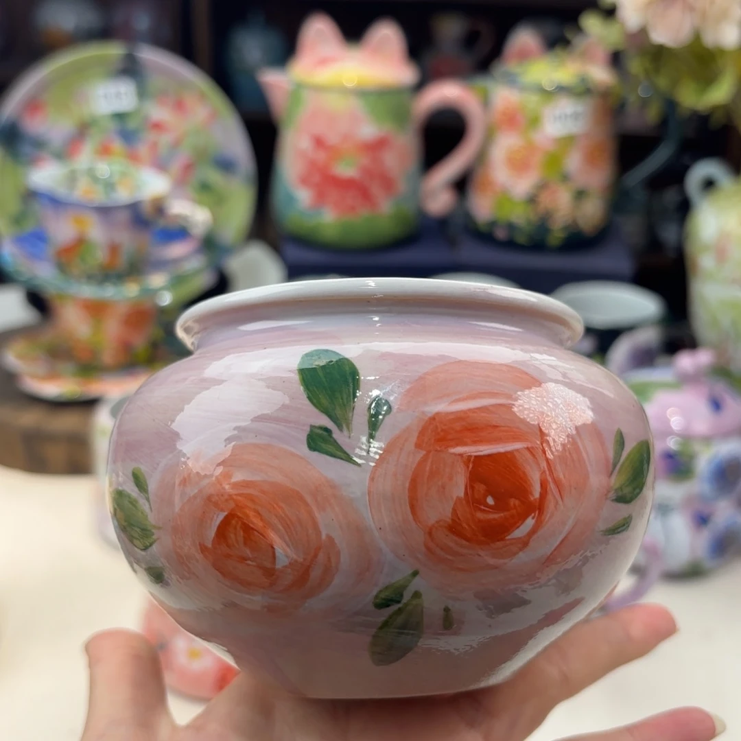 景德镇手绘高温釉下彩陶瓷茶具