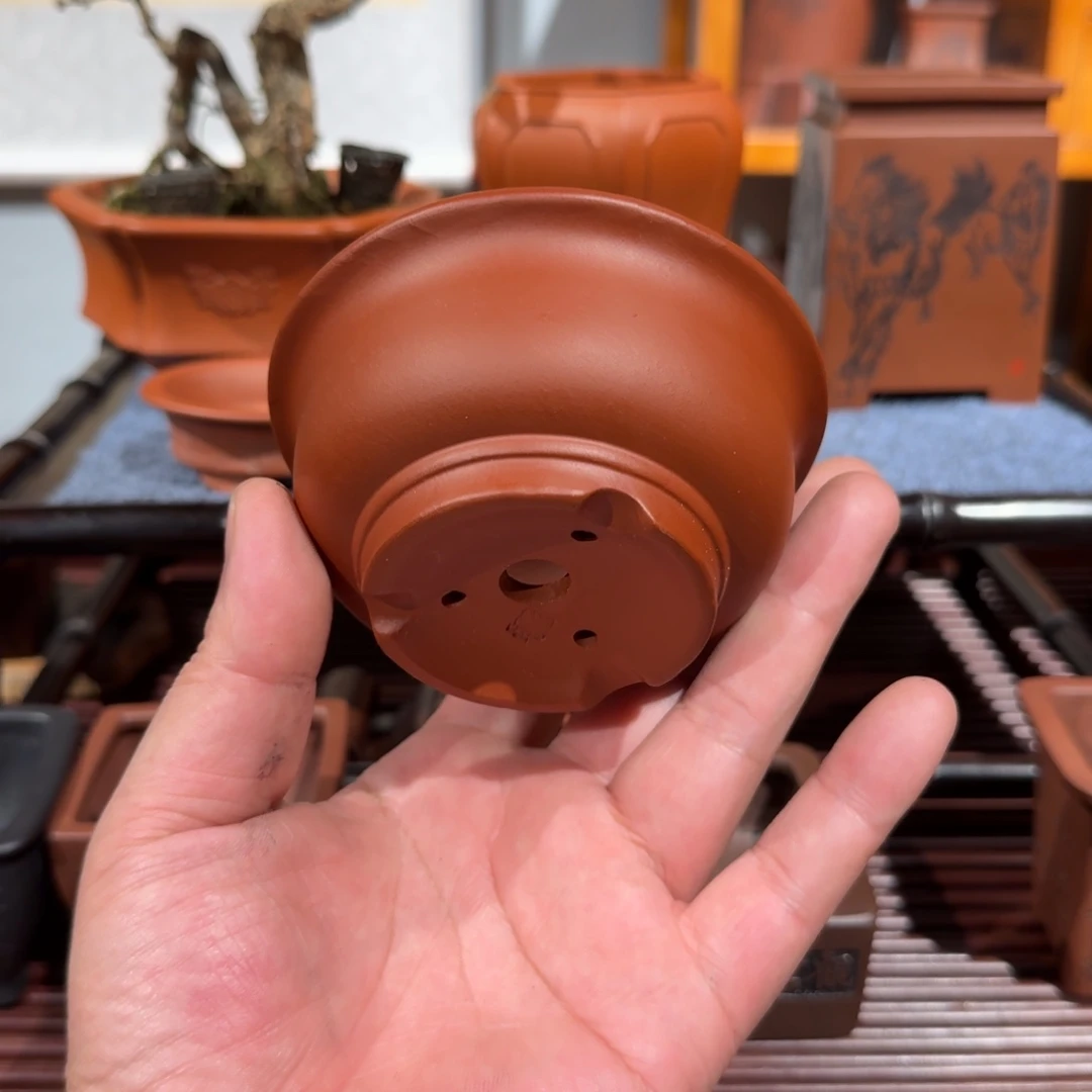 紫砂花盆原矿紫泥