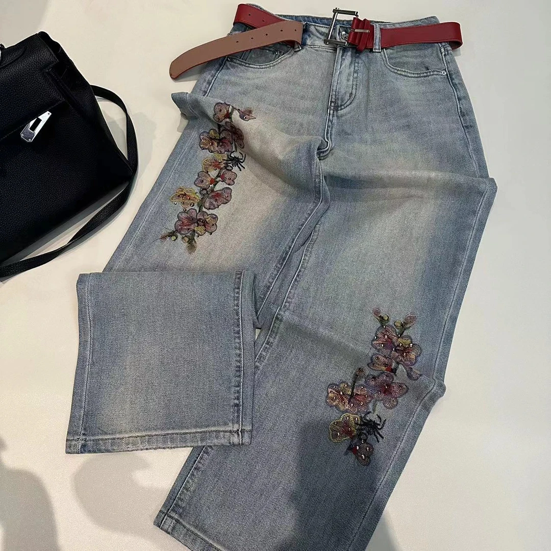 《姚家优麦汇》KH6721夏款水洗牛仔裤显瘦百搭新款裤子